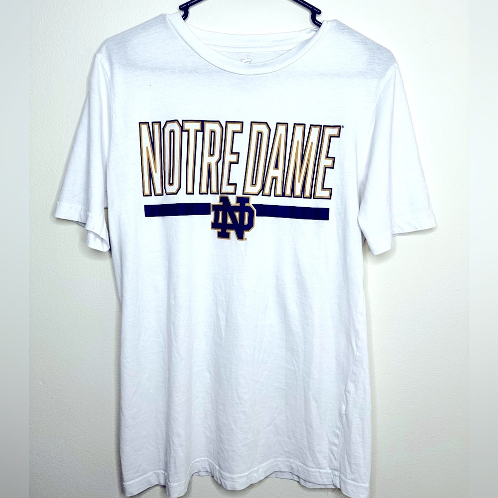 Steel Notre Dame Fanatics Fighting Irish Campus T-Shirt Mens Small White